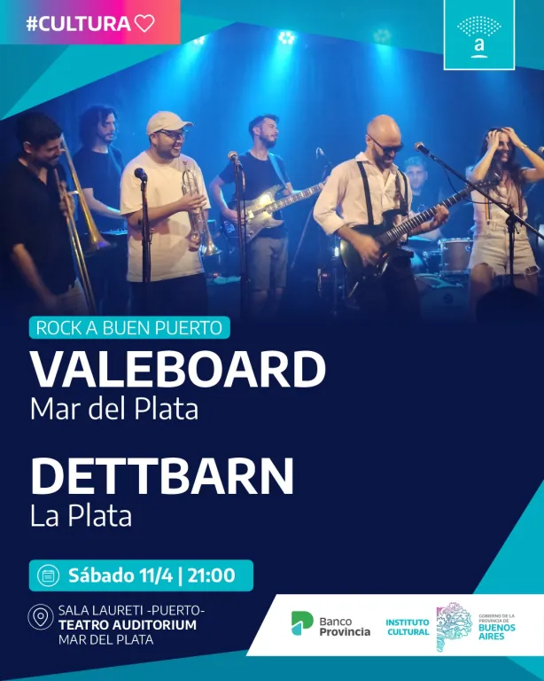 “Valeboard” y “Dettbarn” en el ciclo “El rock a buen puerto”