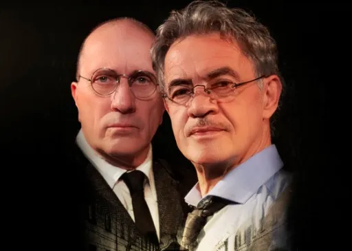 Jean Pierre Noher y Ernesto Claudio en “El Cazador y el buen nazi”