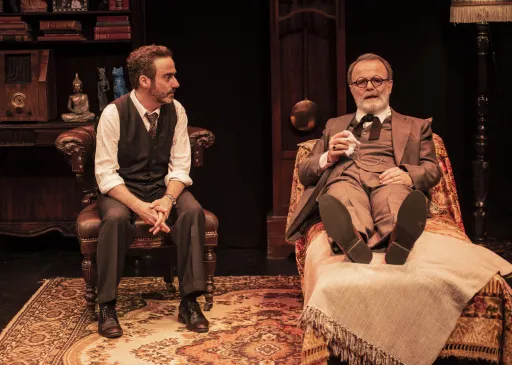 Luis Machín y Javier Lorenzo en “La última sesión de Freud”